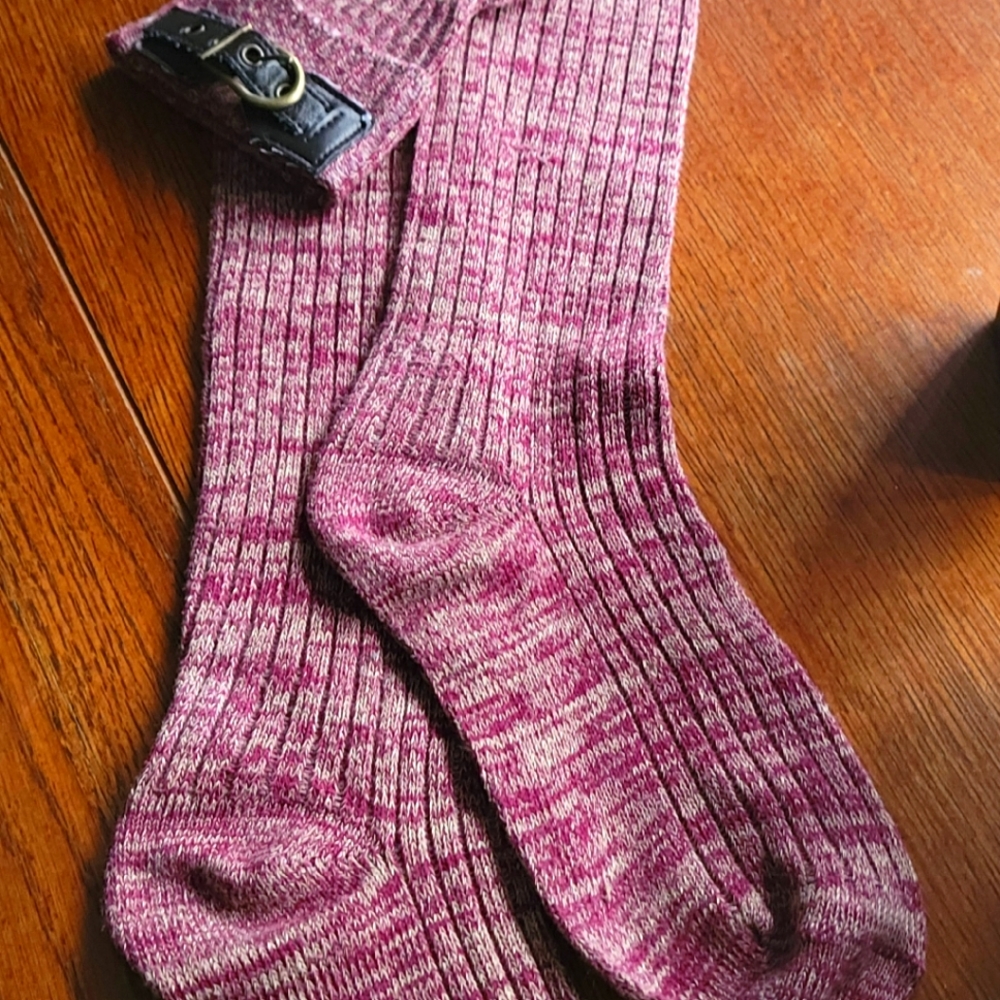Knee high Buckle socks